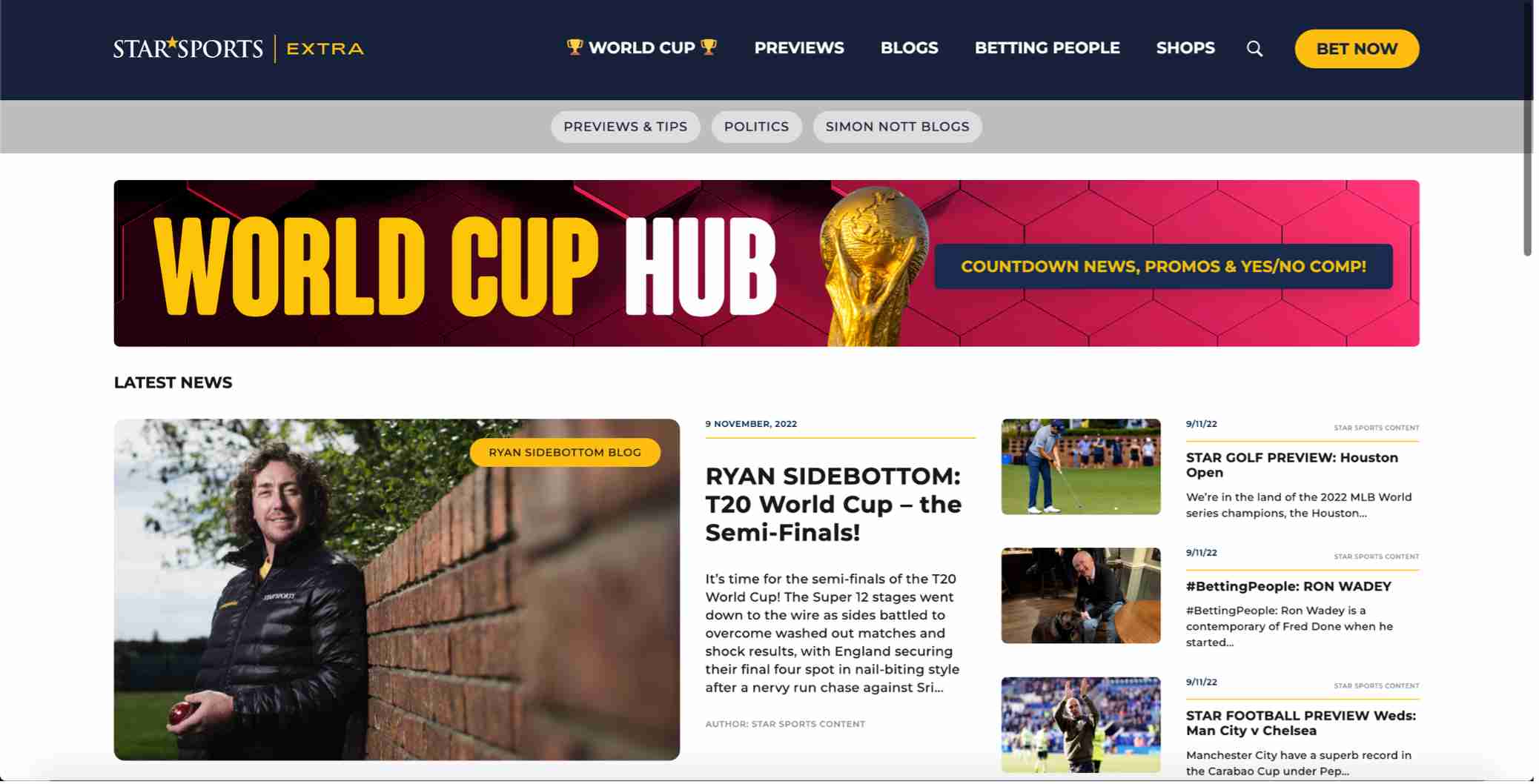 StarSports Blog Screenshot