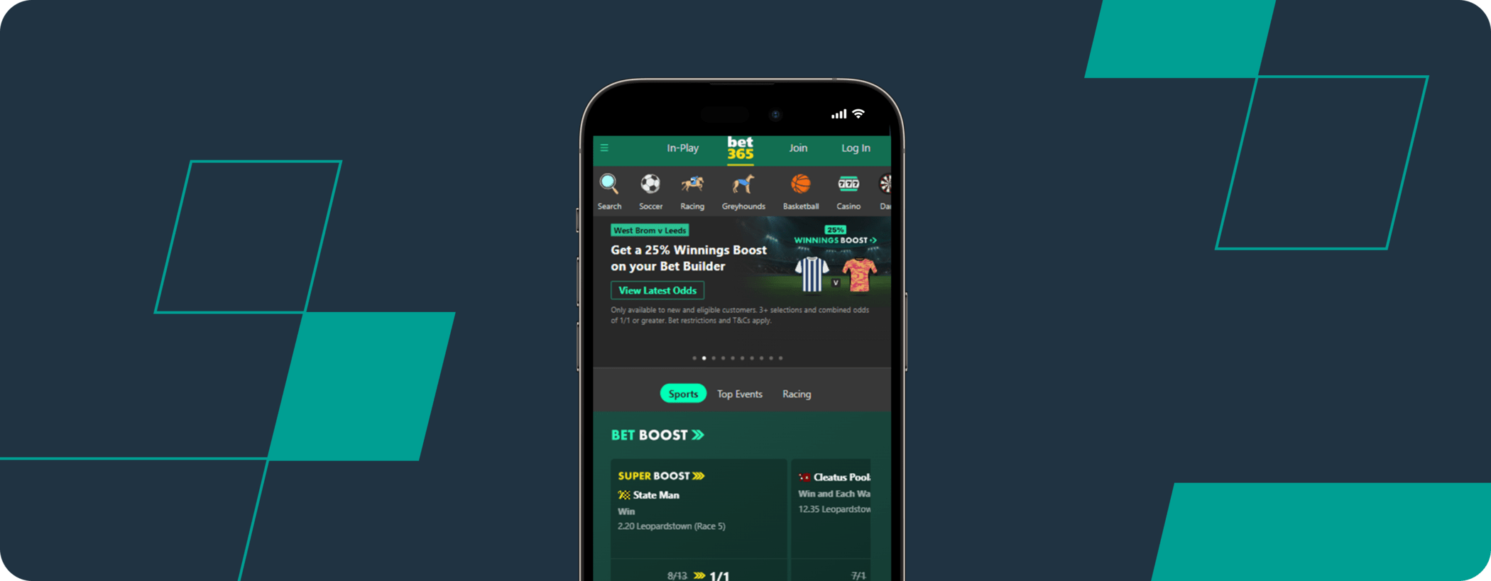 bet365 mobile app screenshot