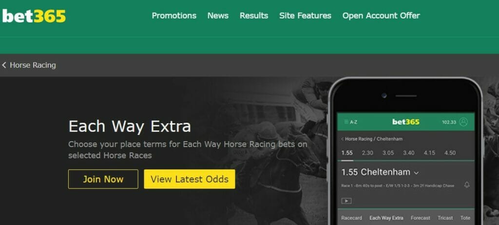 bet365 Each Way Extra Screenshot