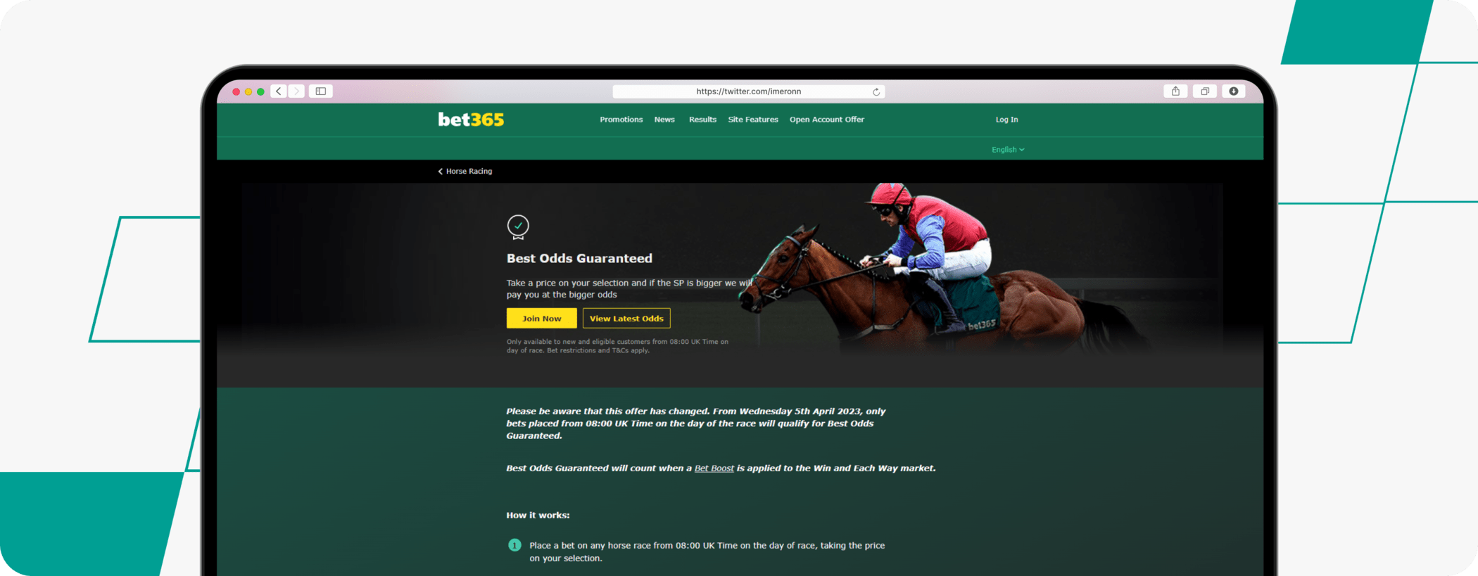 bet365 best odds guaranteed screenshot desktop